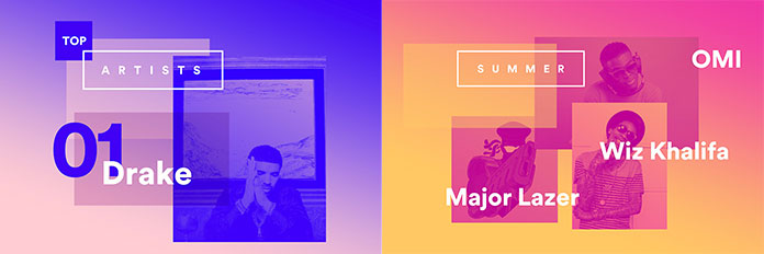 Screenshot of Spotify’s end-of-year campaign